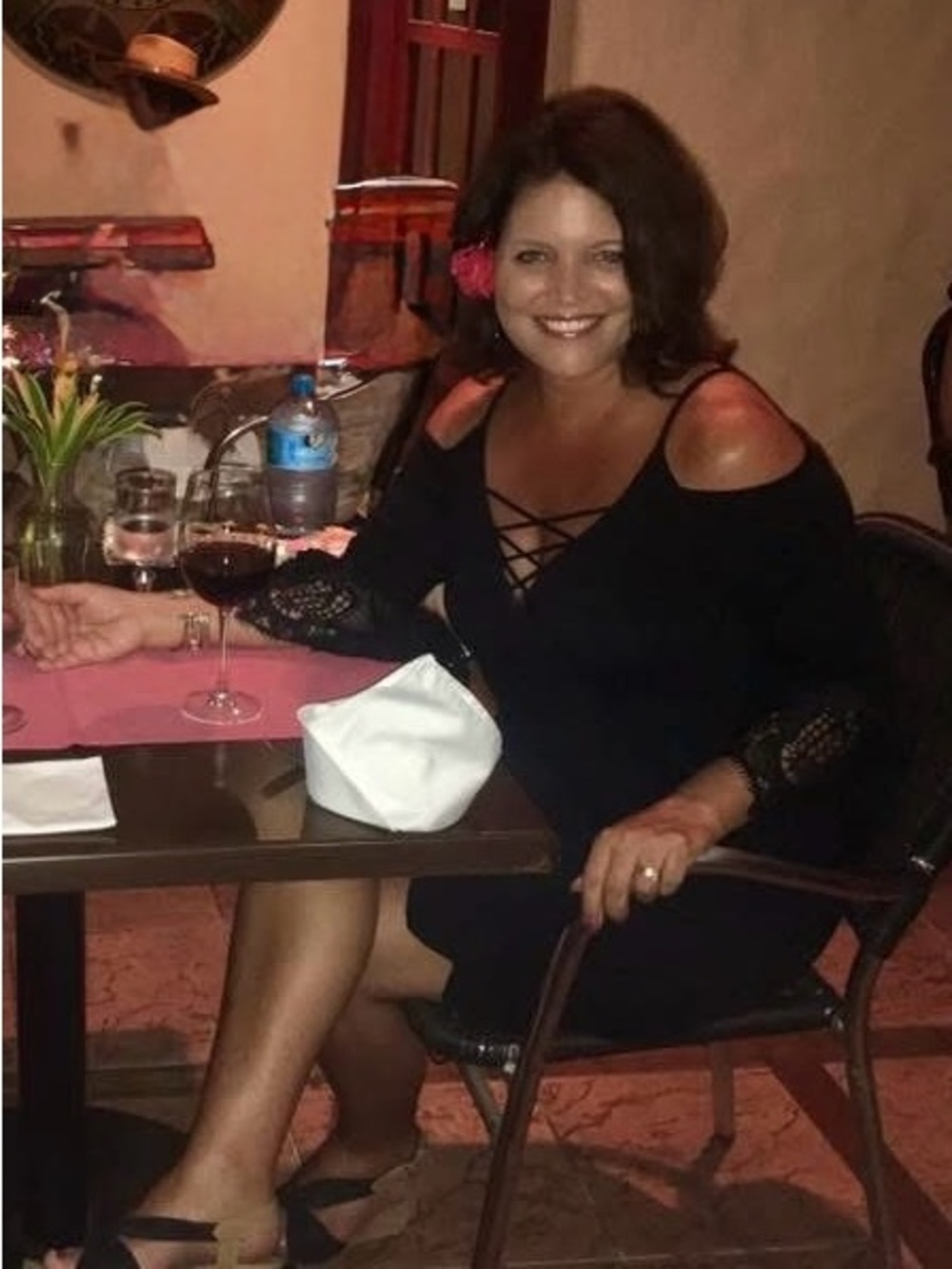 Boston Proper Black Cold-Shoulder Little Black Dress
